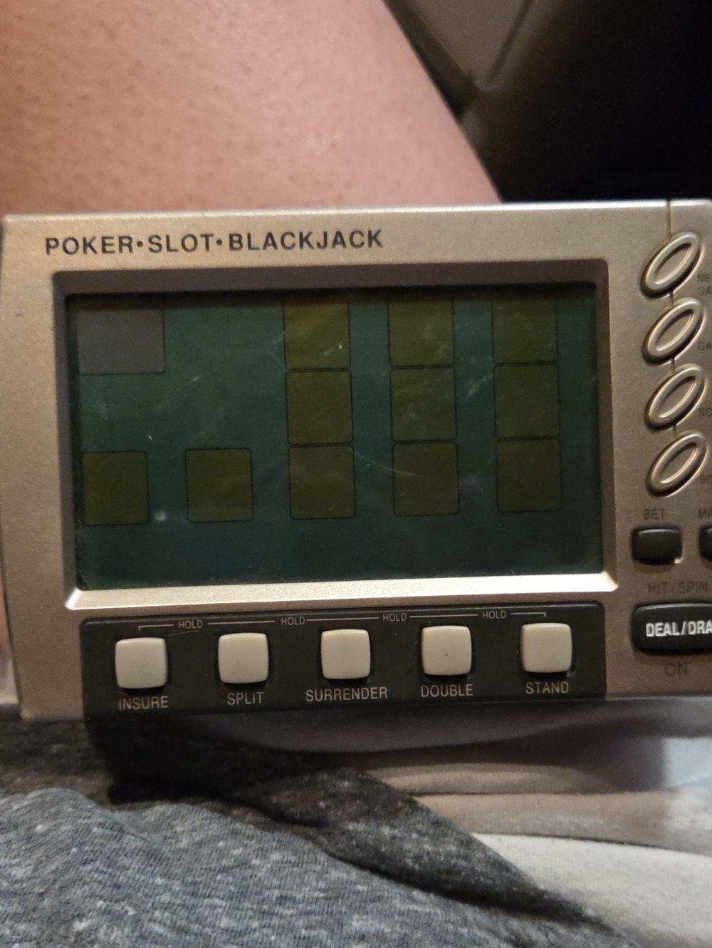 VTG Radio Shack Poker Slot Blackjack Handheld Game Large Screen 60-2704 Works